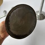 Pair of Italian cast aluminum candlesticks 1970