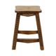 Characterful Solid Wood Vintage Stool Sculpted