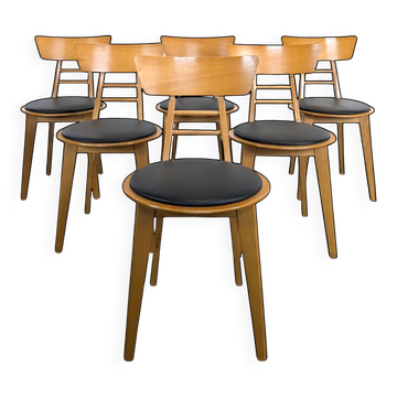 Set de 6 chaises éditées par Ton