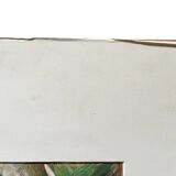 Drawing glued to cardboard
