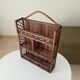 Vintage bamboo and rattan wall shelf from the 70s