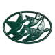 Zoomorphic enameled cast iron trivet