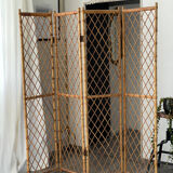 Vintage rattan and bamboo screen
