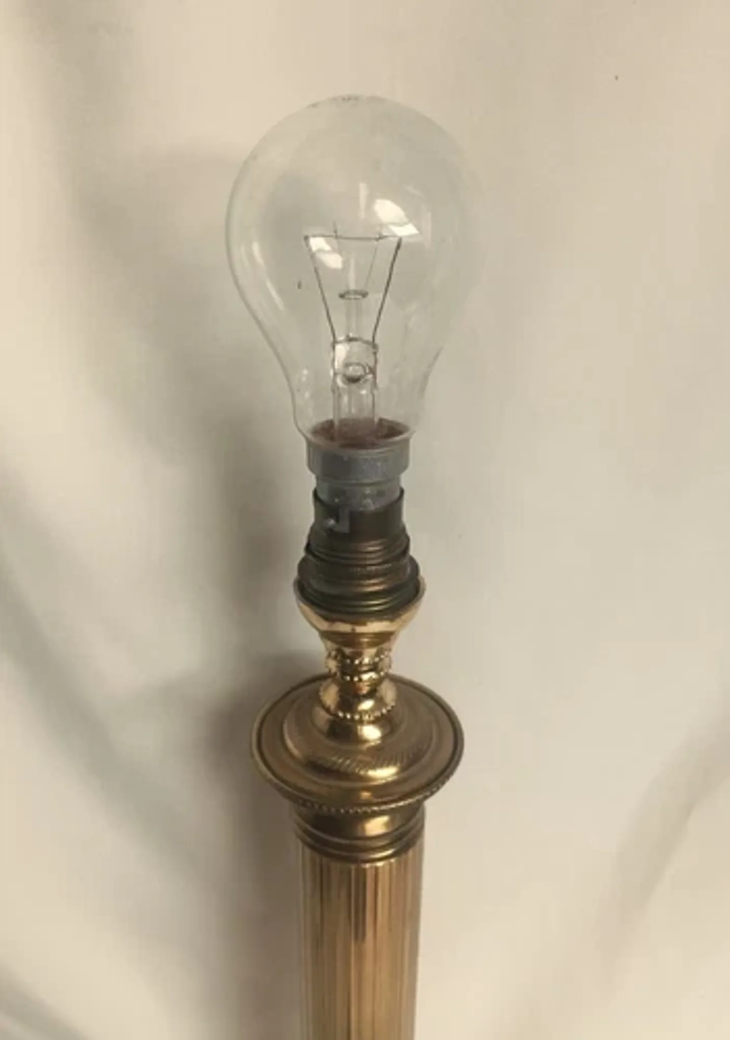 Lamp base in brass and marble - 1970s/1980s