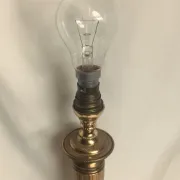 Lamp base in brass and marble - 1970s/1980s