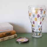 Blown vase with pastilles attributed to Max Kannegiesser