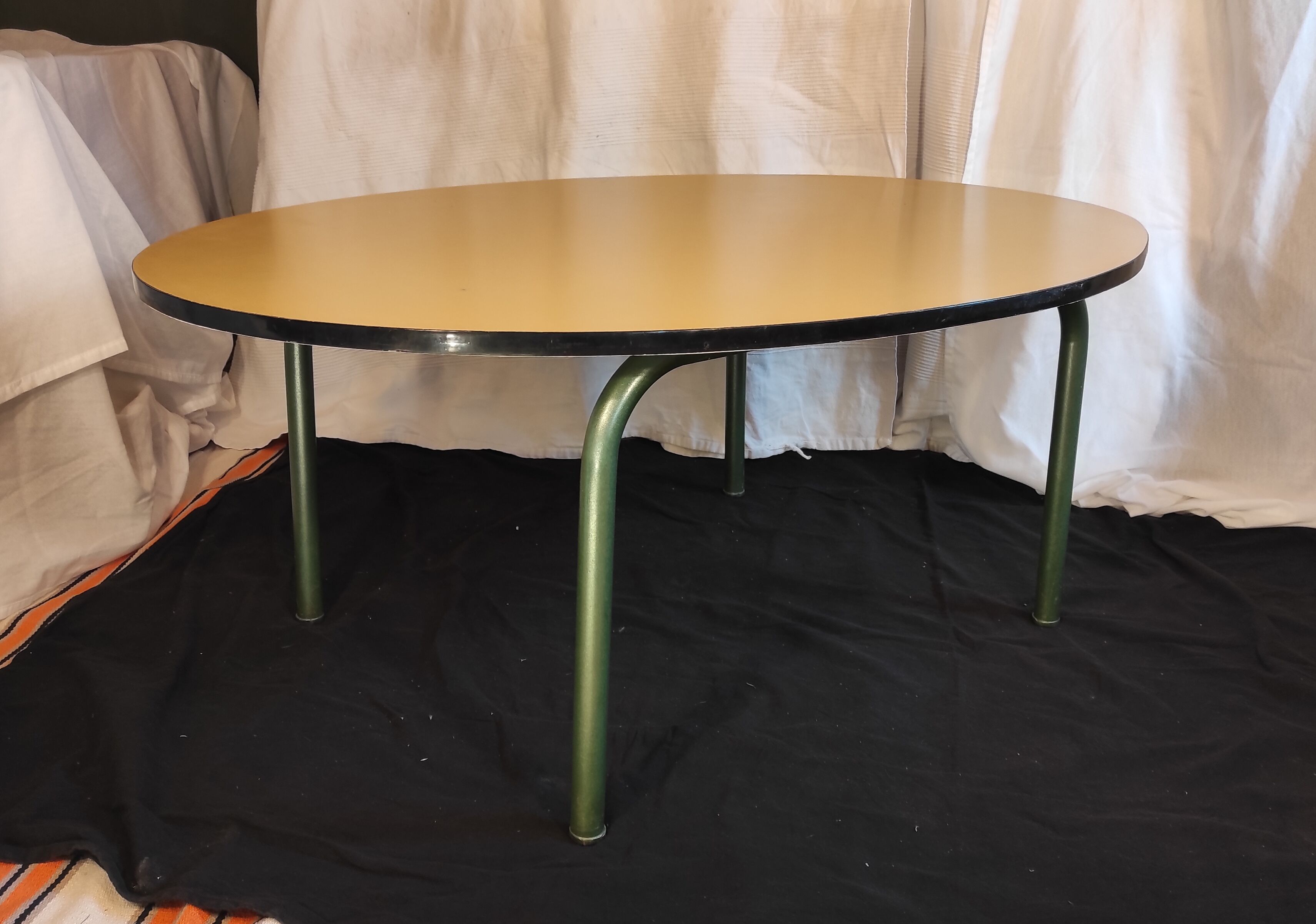 Yellow formica coffee table 1970