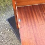 Vintage teak secretary with 3 drawers