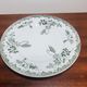 Flat plate in faience of Saint Amand and Hamage, Iron earth, Modern Style, green color