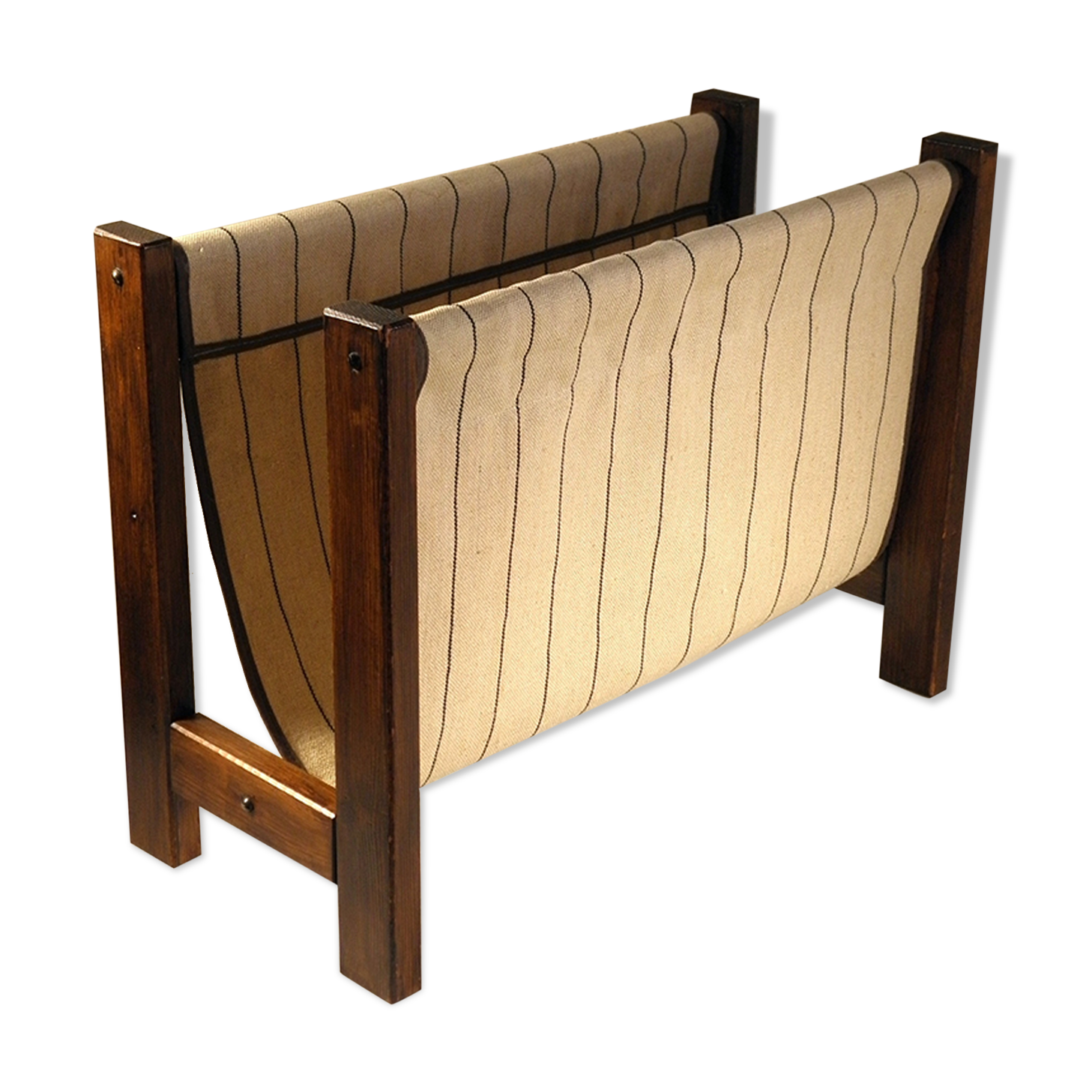 Wood and canvas magazine holders