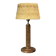 Midcentury French brutalist wood turned table lamp, Charles Dudouyt style