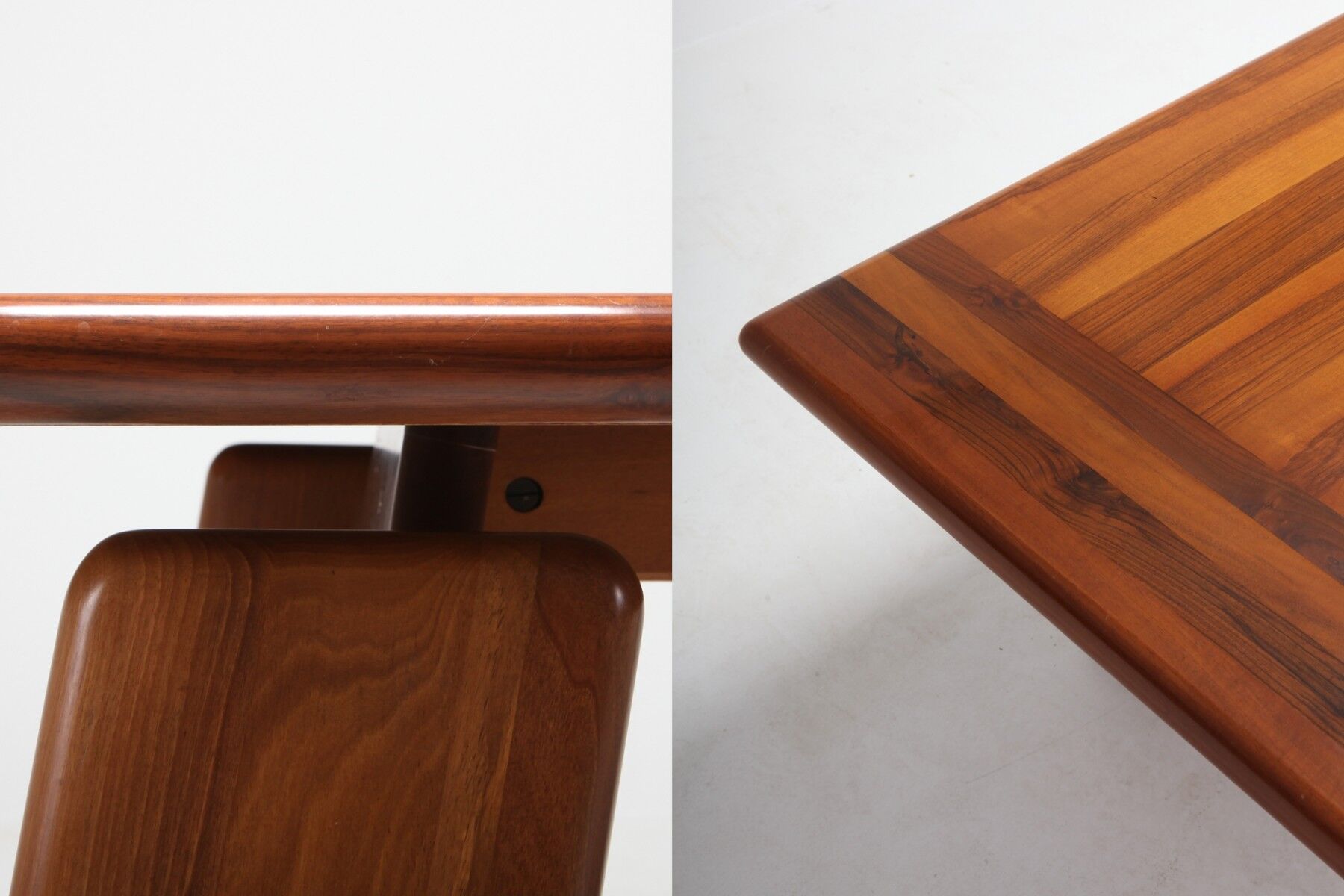 Postmodern walnut dining table by Afra - Tobia Scarpa 1980