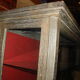 Silverware cabinet - 1940s bar in original black oak with white ceruse finish