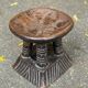 Tabouret africain Bamileke Cameroun sculpté en bois massif
