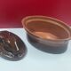 Large Burgundy terrine shaped like a hare or rabbit