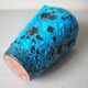 Old blue ceramic vase terracotta sea foam 22 cm living room office decoration