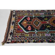 1970s Vintage Turkish Oushak Handmade Wool Cotton Brown Runner Rug 96x301