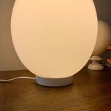 White opaline egg table lamp