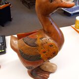 Decorative duck in polychrome wood
