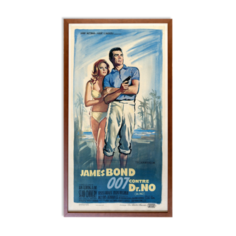 Affiche originale James Bond contre Dr No de 1963 de Boris Grinsson avec Sean Connery et Ursula Andress