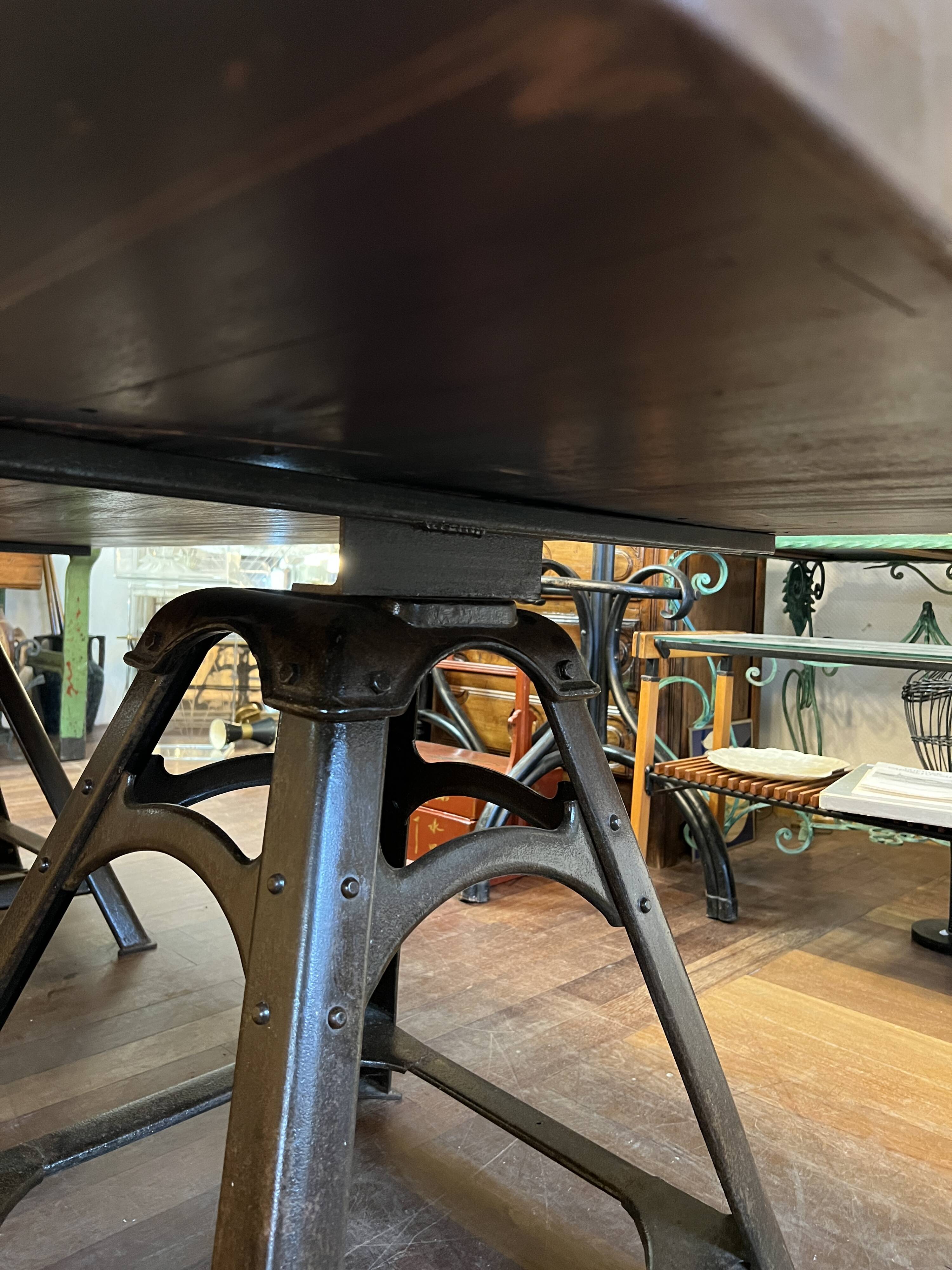 Large table with industrial legs