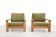 Set of two Italian pine design armchairs from the 1970s