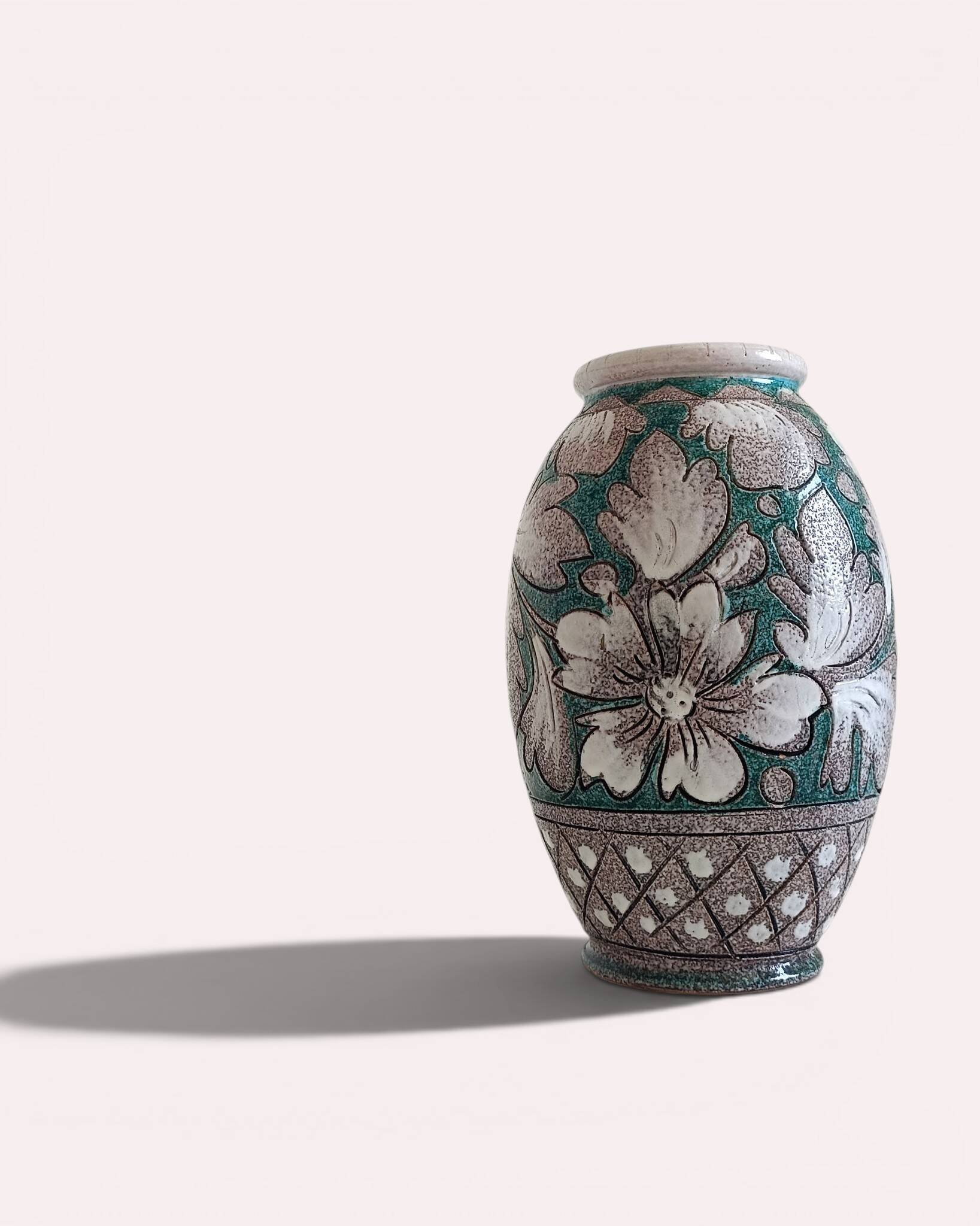 Mid-Century Italian Fratelli Fanciullacci Ceramic Vase, Signed, Tuscany, 1950s