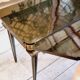 Swedish grace, game table with relief meander decoration, 1920s/30s.