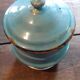 Blue enamelled coffee maker floral pattern
