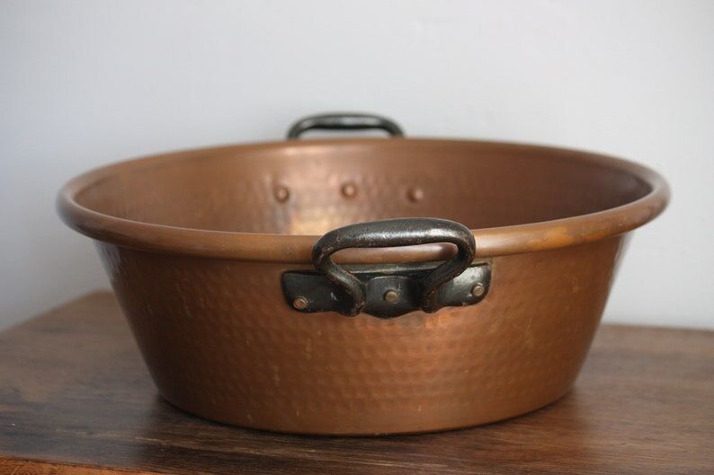Hammered copper basin