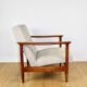 GFM-142 armchair, designed by Edmund Homa from the 70s, beige