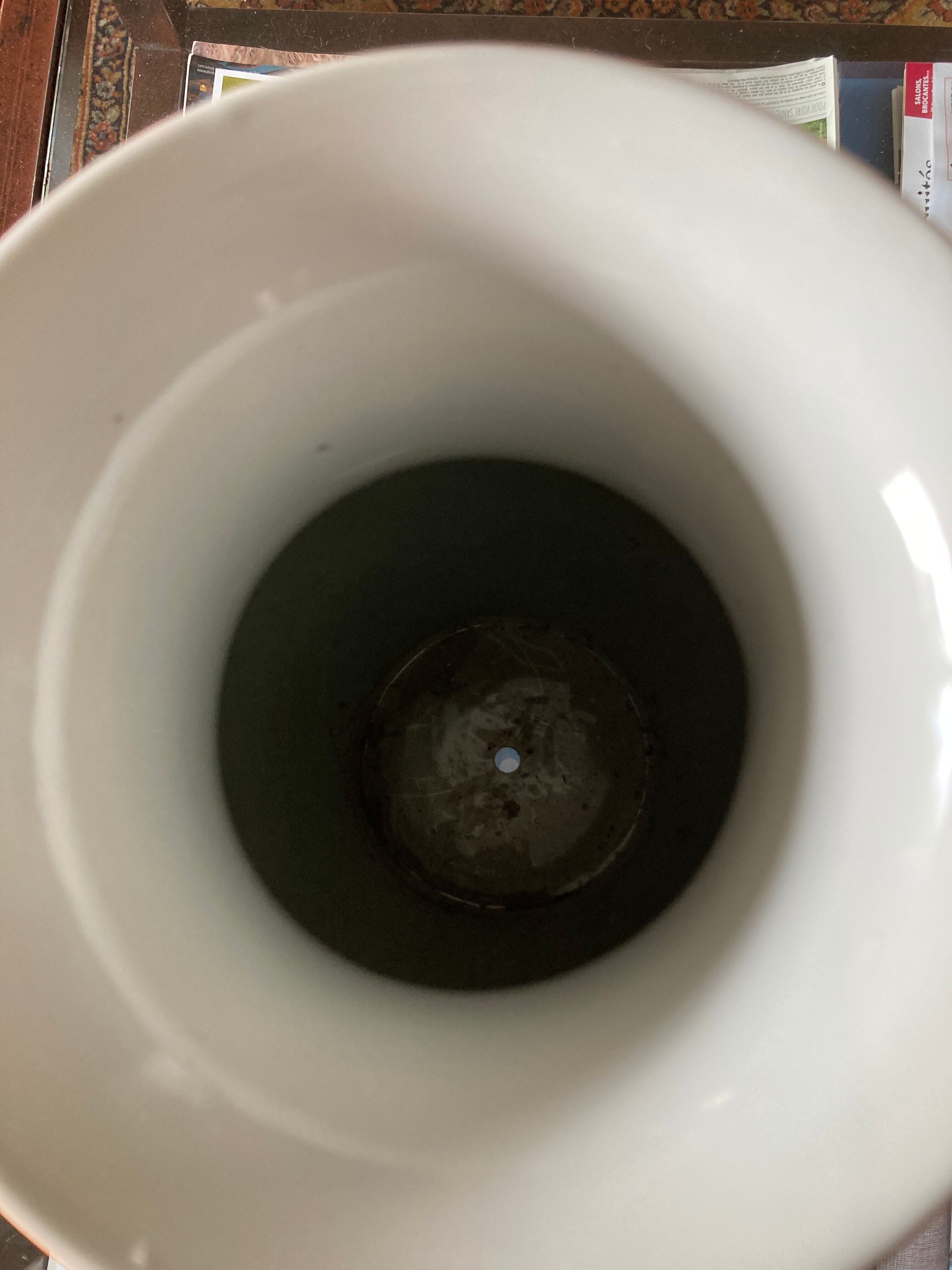 Chinese vase on wooden base