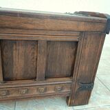 Rustic solid oak chest