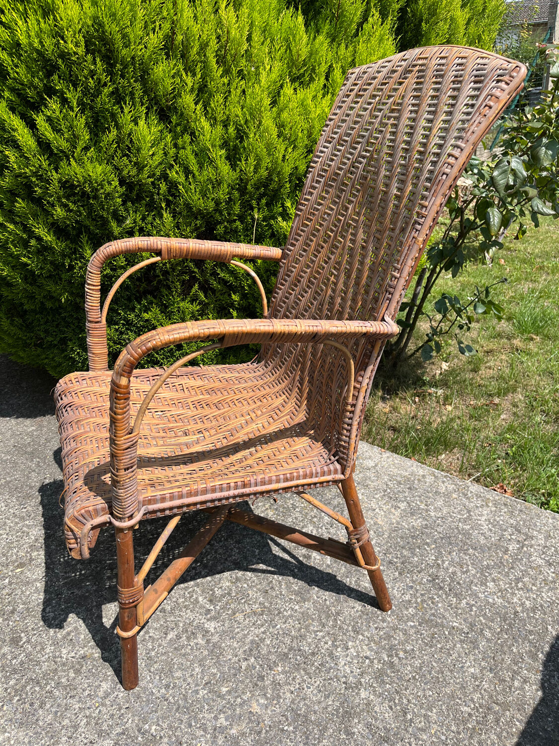 Rattan armchair from the 60s