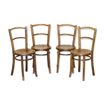 Set of four Thonet bistro chairs circa 1930