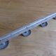 Wall-mounted coat rack 4 aluminum patères