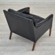 Années 1960, design danois de Kurt Østervig, chaise longue modèle 55, cuir, palissandre, originale.