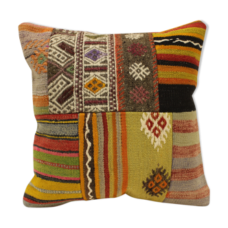 Throw pillow, cushion cover 45x45 cm pechwork