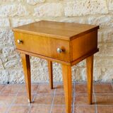 Vintage bedside table on compass legs, 1950 ́s