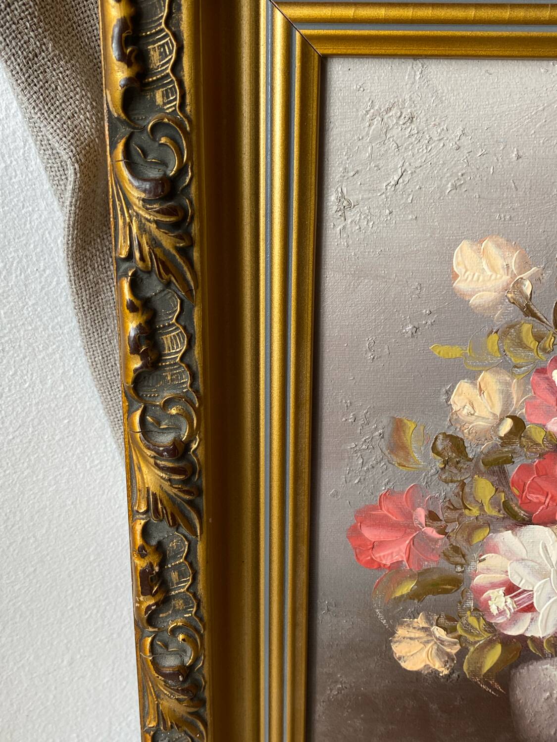 Oil on canvas, framed still life