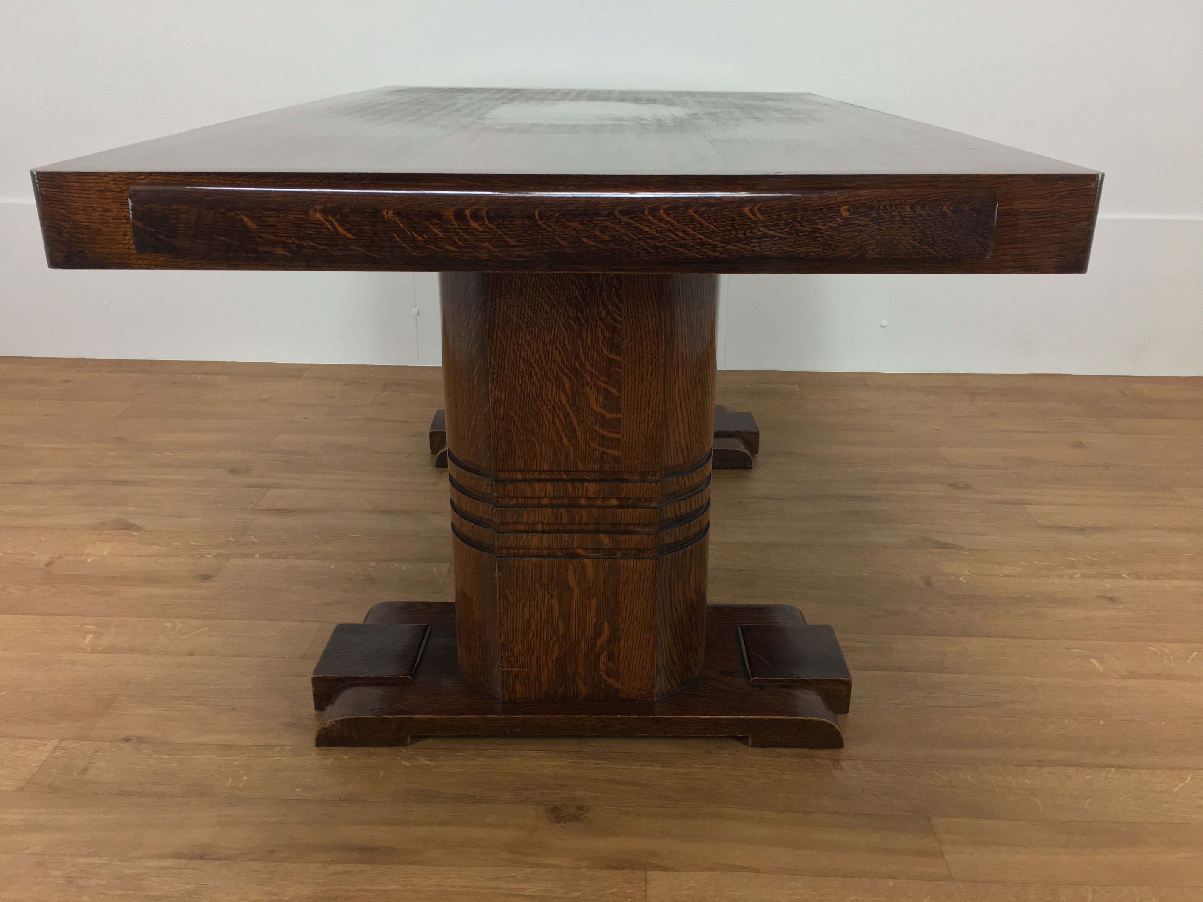 Massive and expandable art deco brutalist table