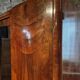 French Art Deco walnut wardrobe with mirror, 1930s