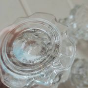 6 Bougeoirs en verre de Reims