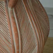 Table fleur en bambou et rotin attr. à Vivai Del Sud
