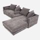 Canapé d'angle KOPENHAGA gris, design scandinave