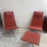 Vitra armchair and footrest set