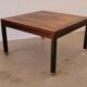 Scandinavian square rosewood coffee table