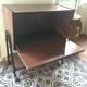 Meuble bar à roulettes en formica 50/60