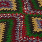 Turkish Kilim Yuruk Vintage 169x300 cm Geometric Green Red Yellow
