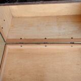 Small oak safe with iron reinforcements, 19th century